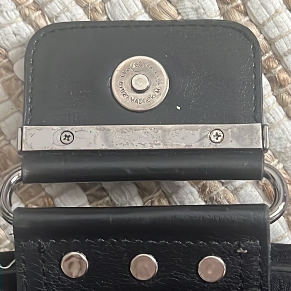 Guess Small Black Handbag with Silver Hardware - Picture 6 of 7